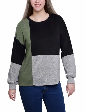 HiddenVentilationPockets Sustainable Fabric Blend Petite Color-Blocked Top