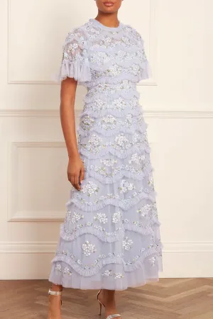 Daisy Wave Ankle Gown Mermaid-Hem Bright Mood