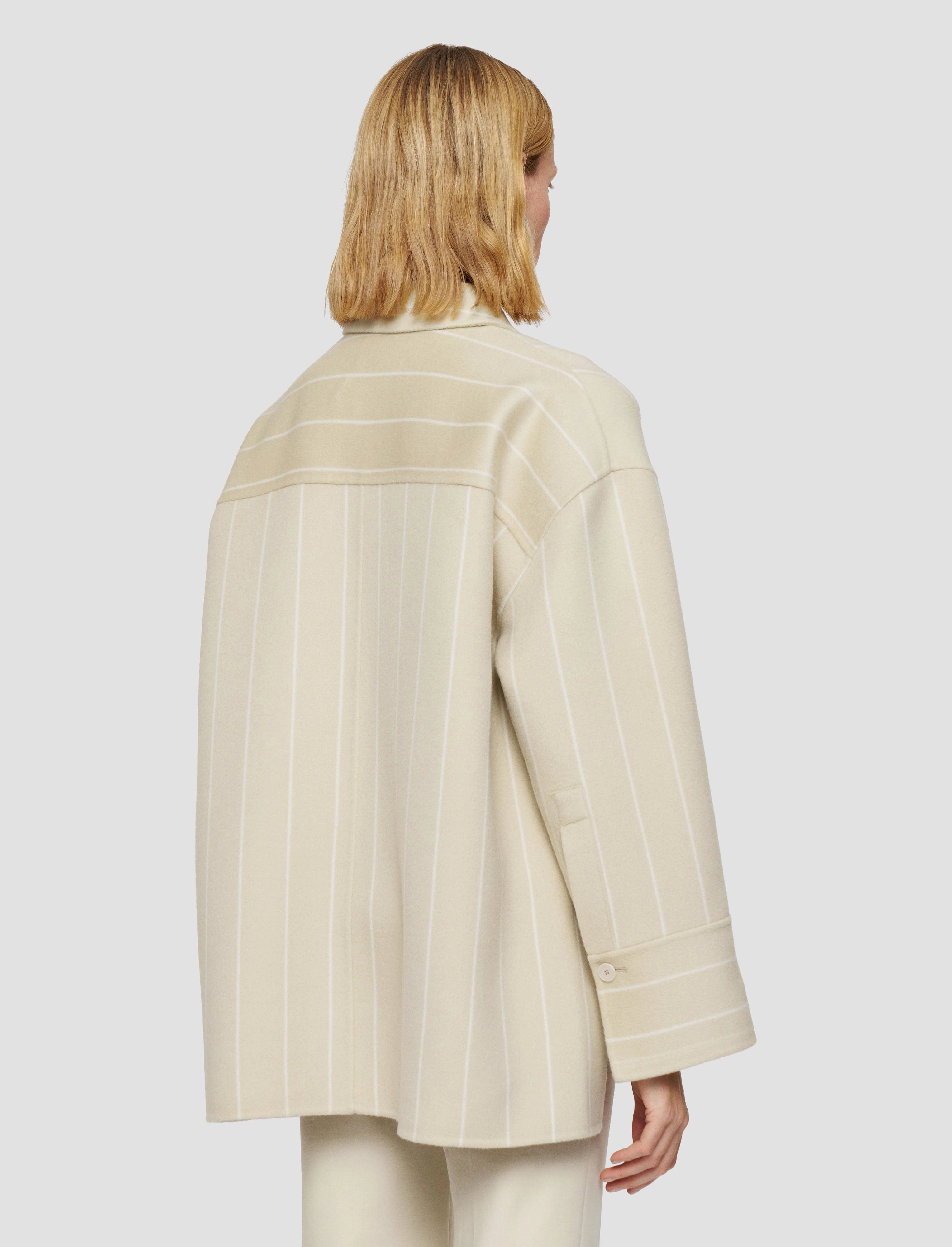 Molitor Geometric Double Face Wool Coat Versatile Fit Late Season