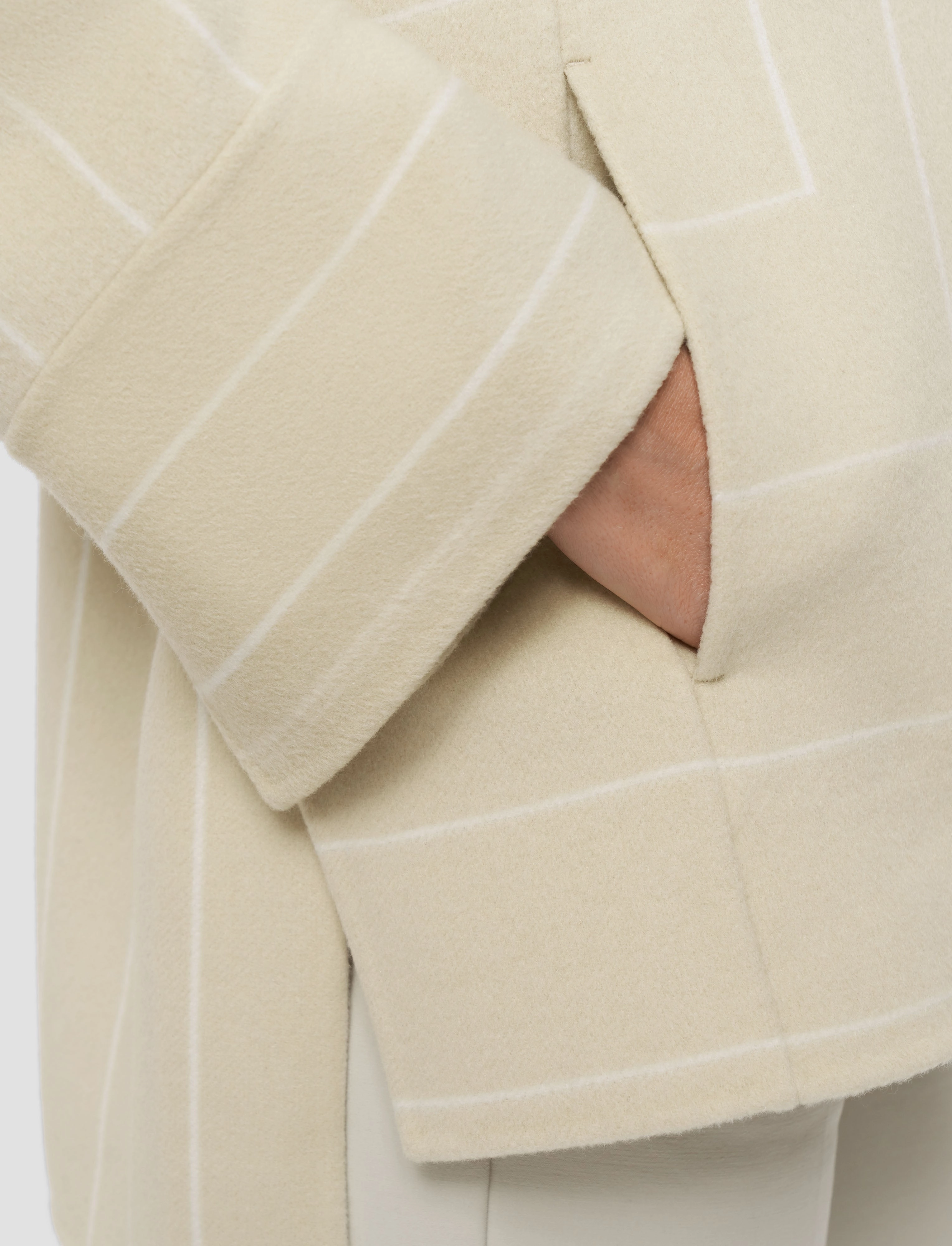 Permit Clean Finish Molitor Geometric Double Face Wool Coat