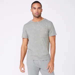 Bold Patterns Stone Wash Relaxed Pocket Crew