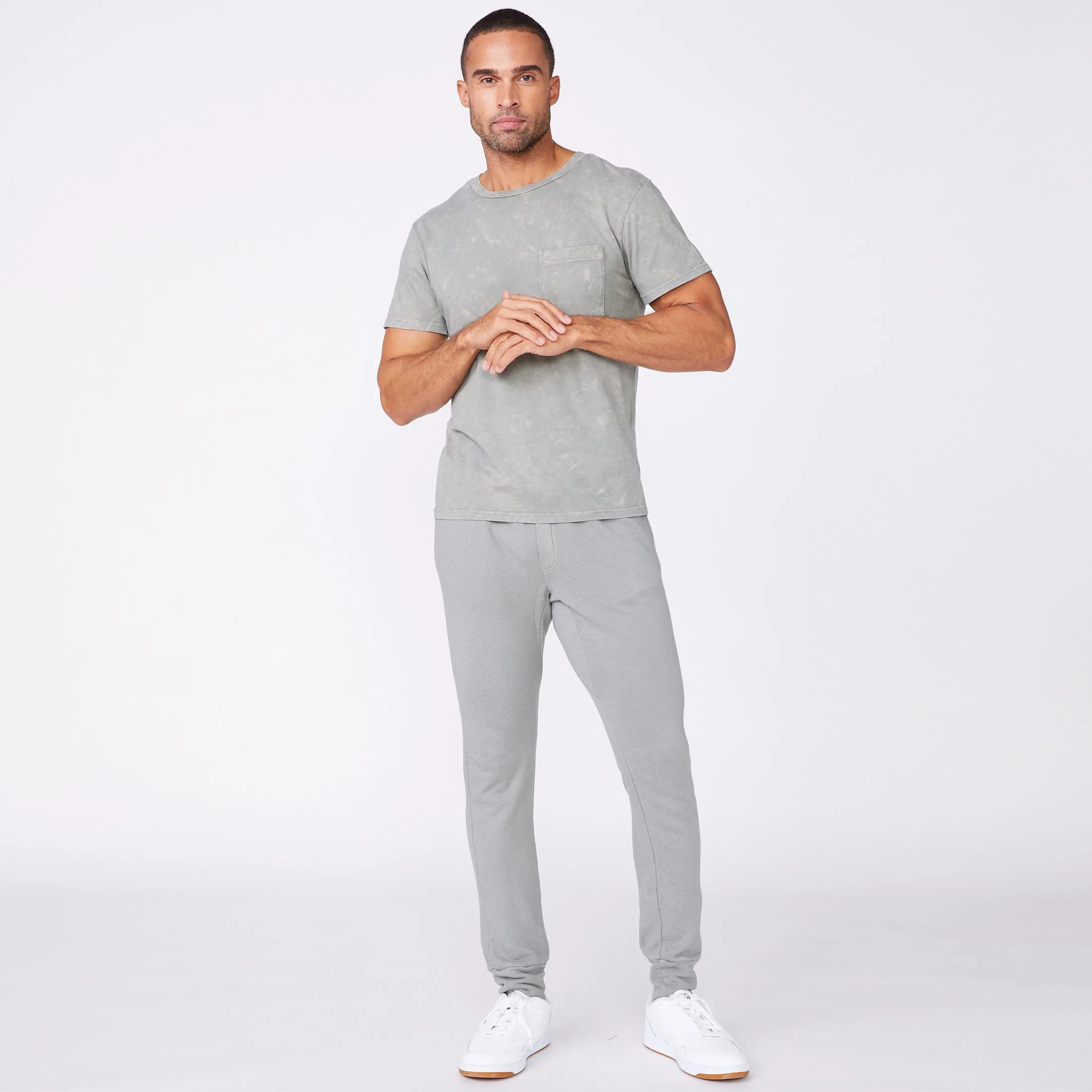 Stone Wash Relaxed Pocket Crew BoxySilhouette