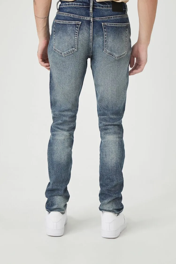 Stone Wash Slim-Fit Cargo Pants