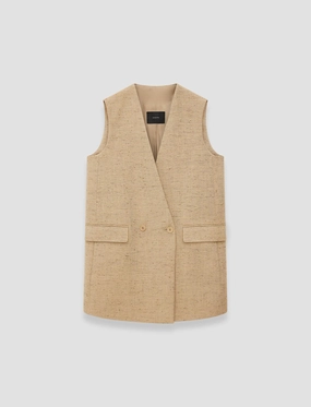 Outdoor Style Speckled Silk Linen Arago Waistcoat