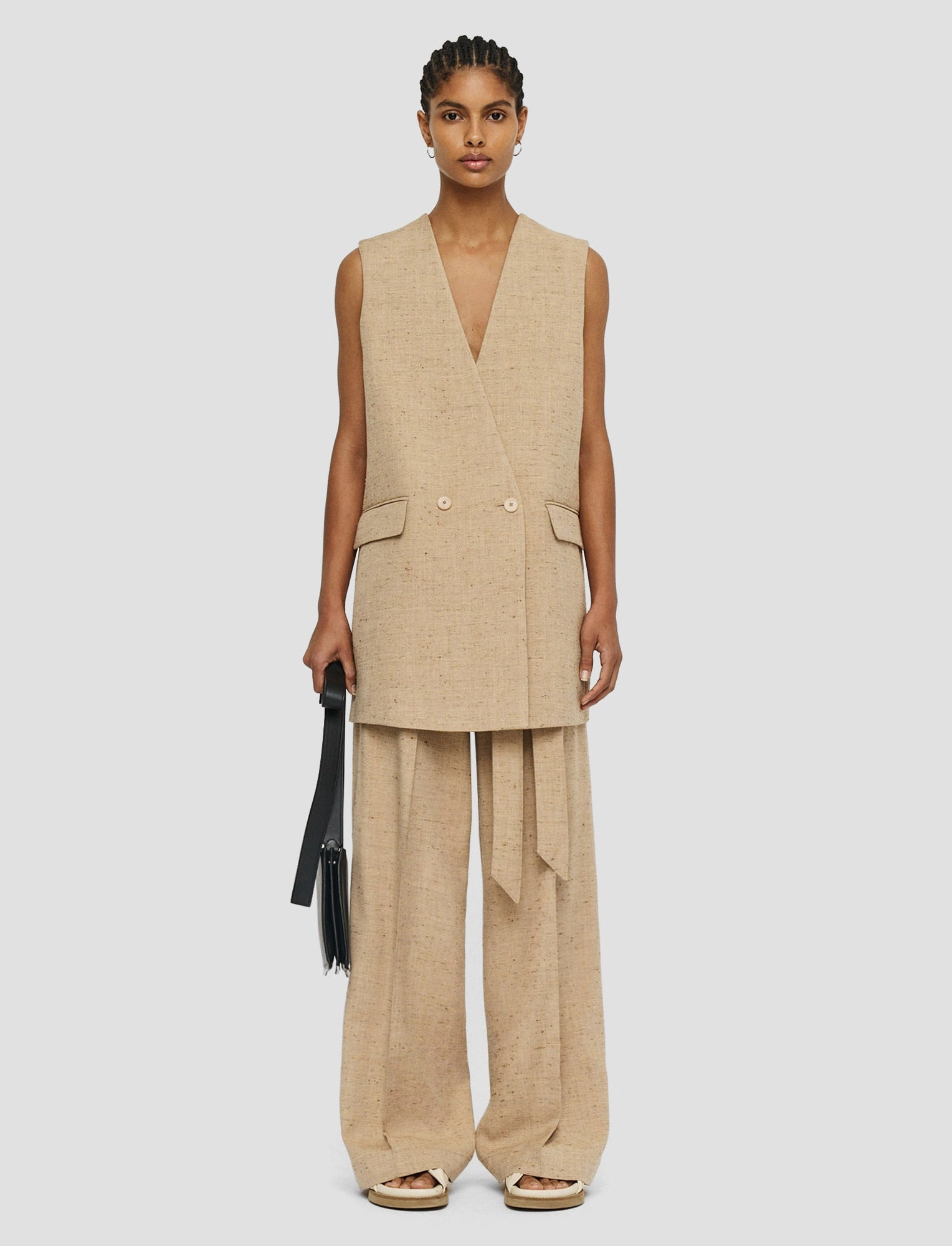 Enhance Speckled Silk Linen Arago Waistcoat