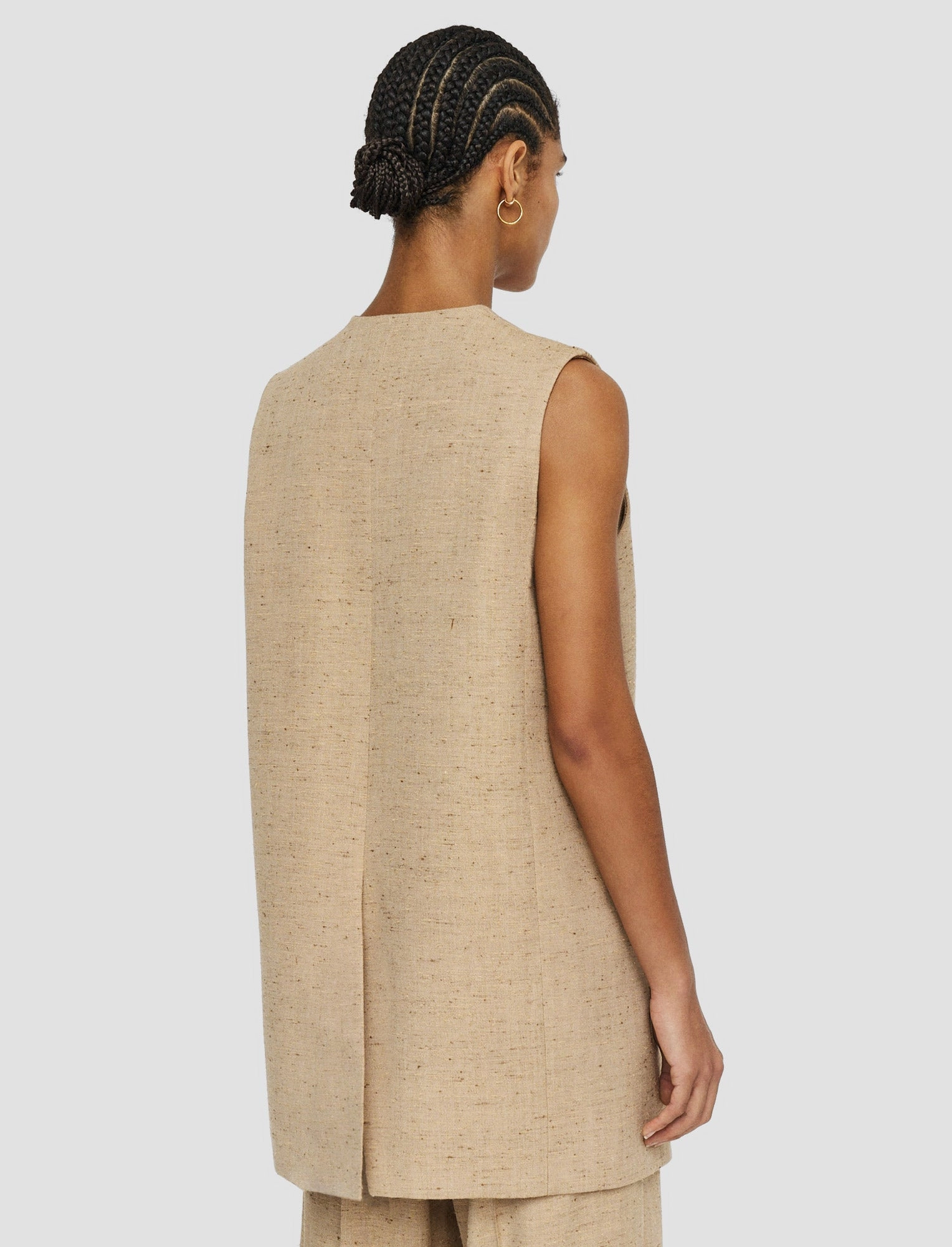 snowboarder Speckled Silk Linen Arago Waistcoat