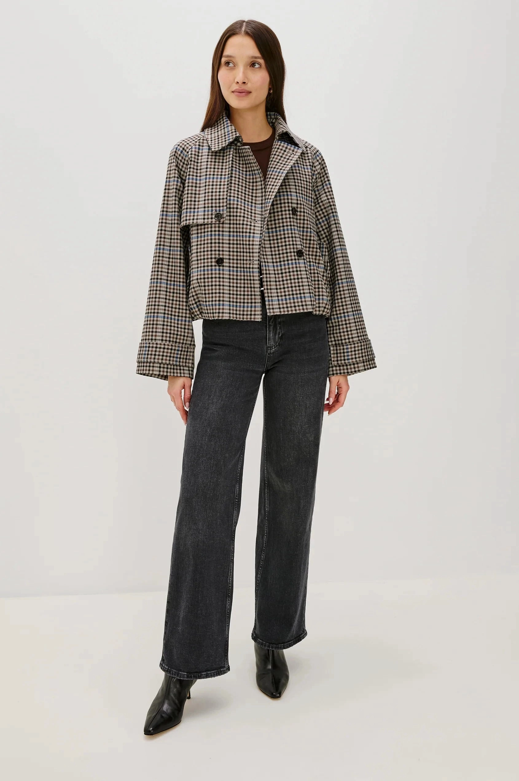Utility Fit Jett Jacket Mocha Check