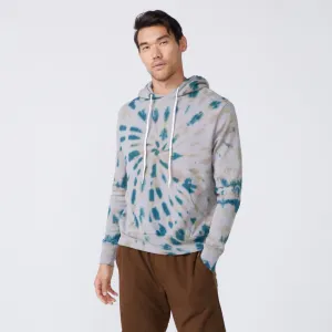 Kaleidoscope Tie Dye Slouchy Pullover Hoody Lightweight Thermal Durable Stitching