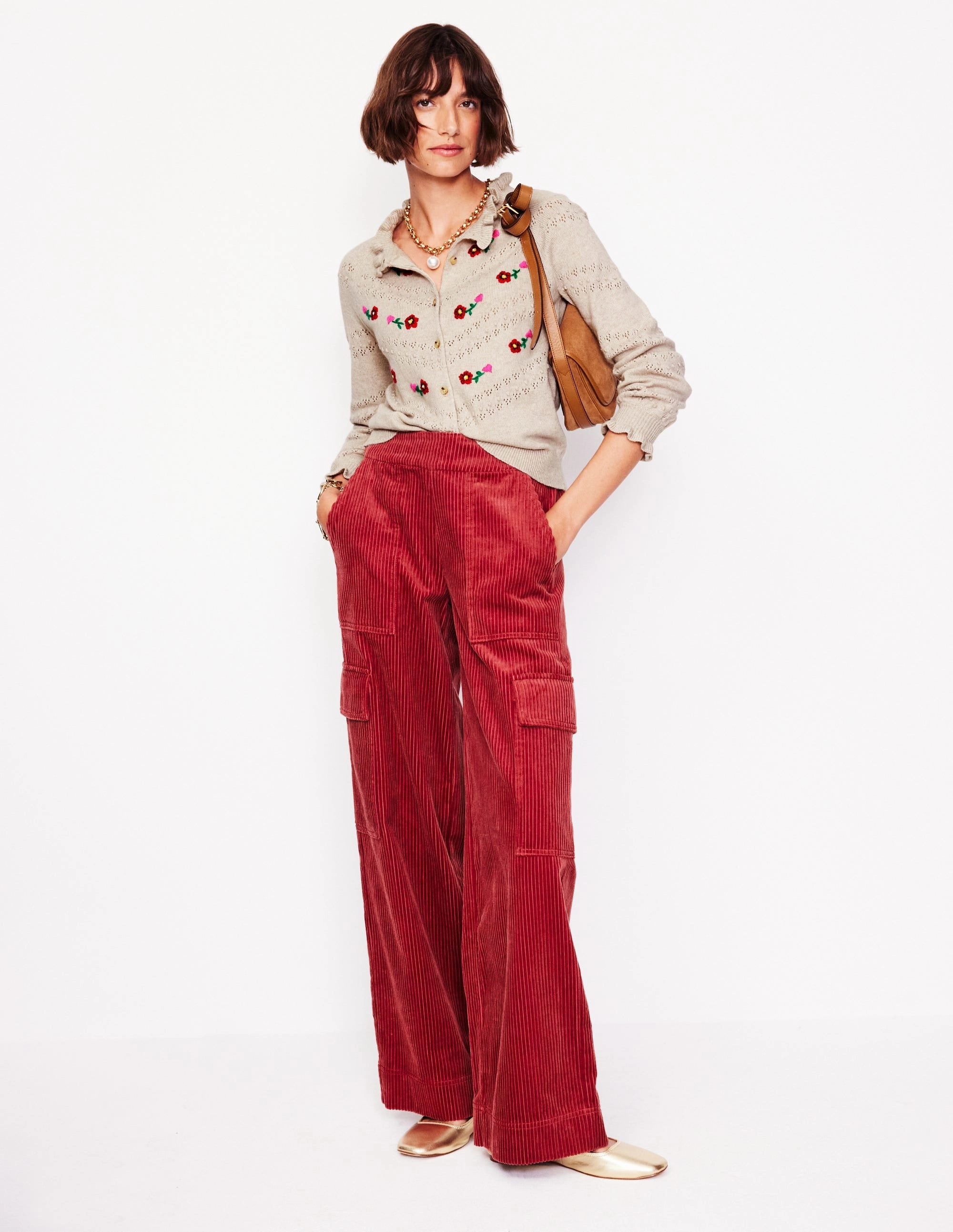Fae Embroidered Cardigan-Oatmeal Melange Daily Layered Minimal Fashion
