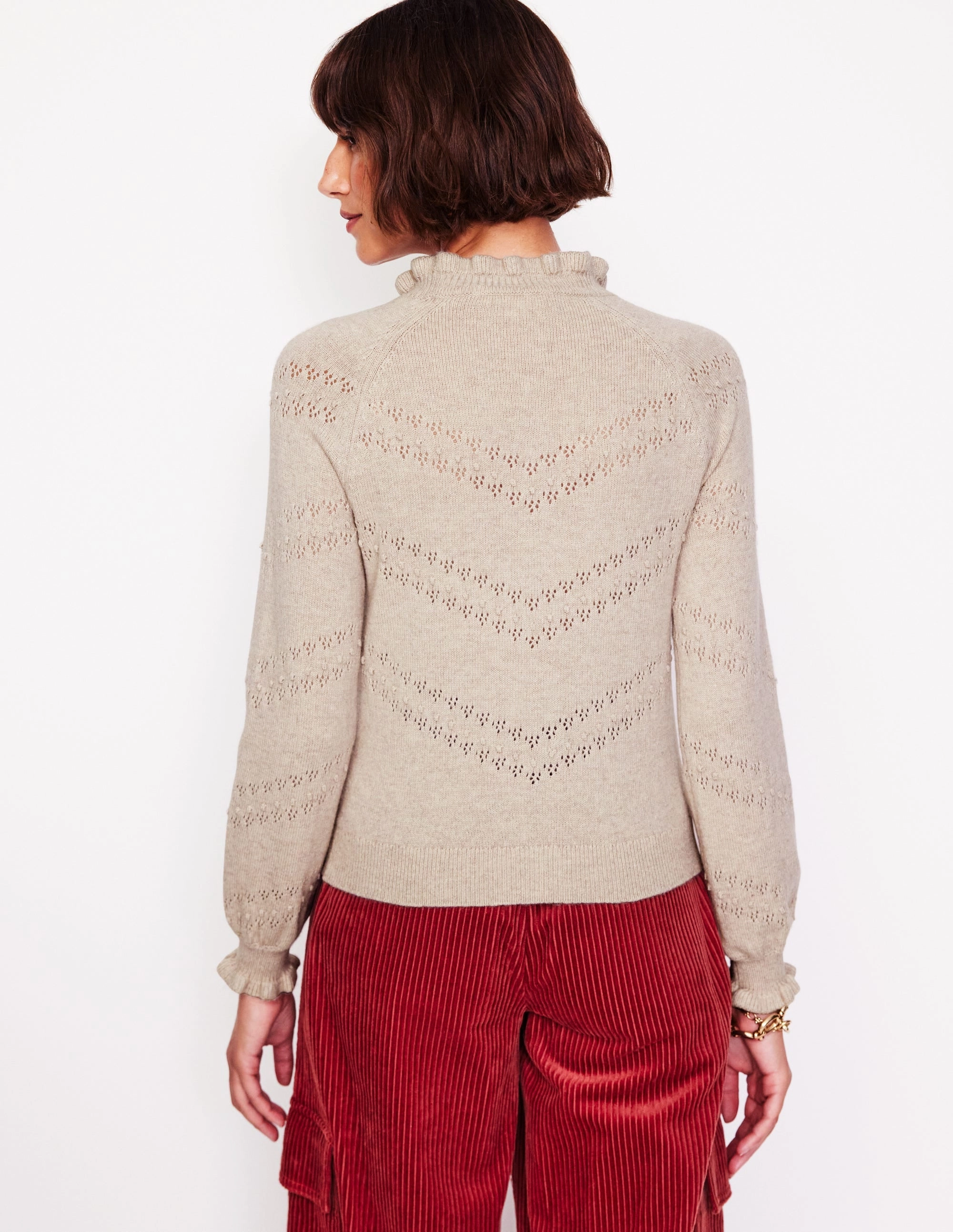 Street Ready Multi Look Fae Embroidered Cardigan-Oatmeal Melange
