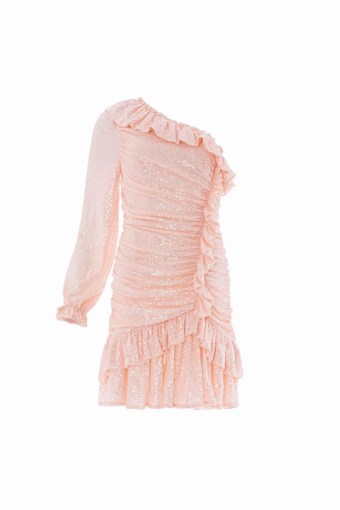 Fitted Base Alessia One-Shoulder Micro Mini Dress