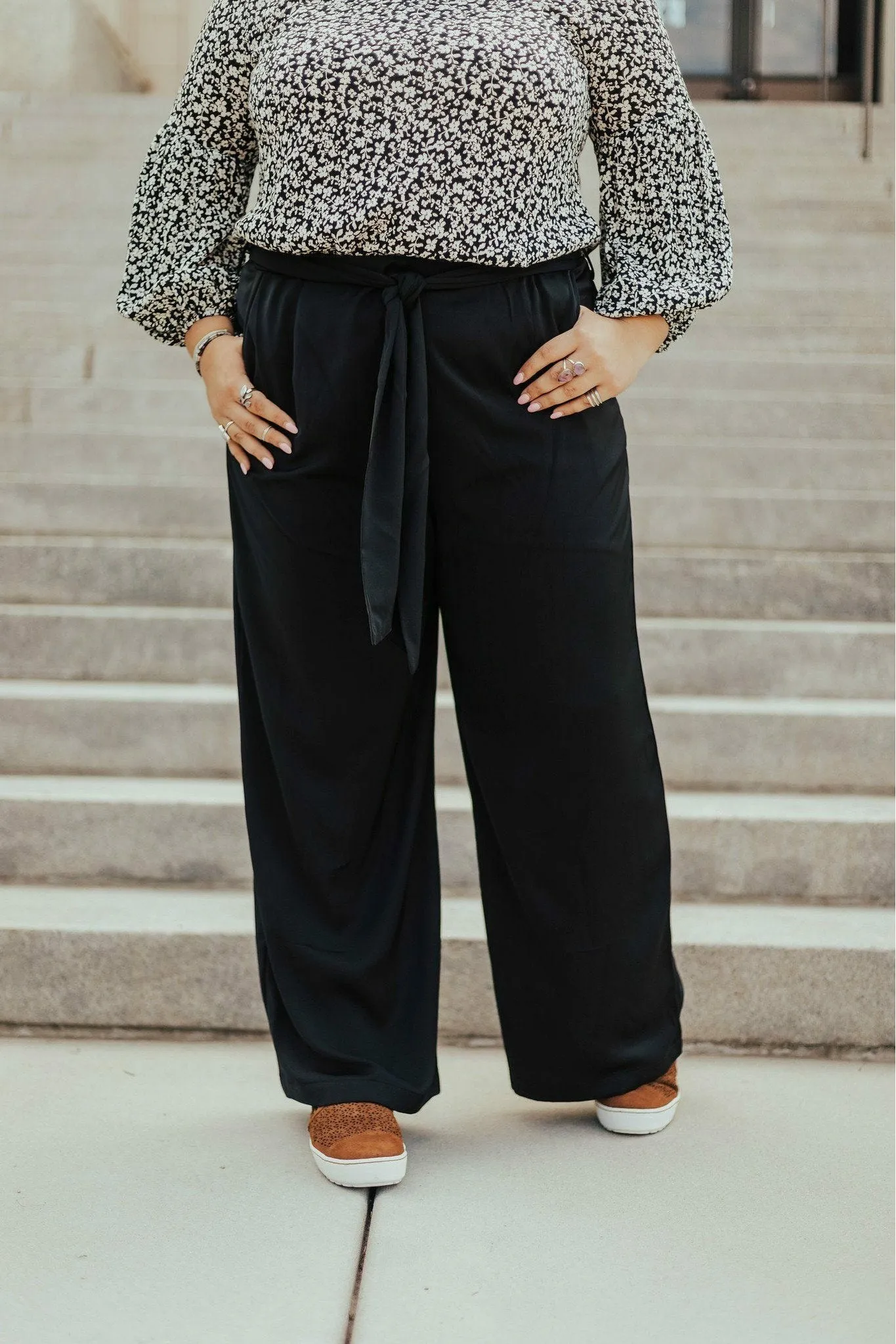 Urban Comfort Indoor Comfort Emma High Waist Pants Two Black