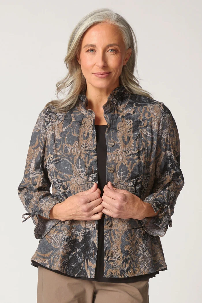 TaglessLabel Habitat Express Travel Jacobian Floral Event Jacket
