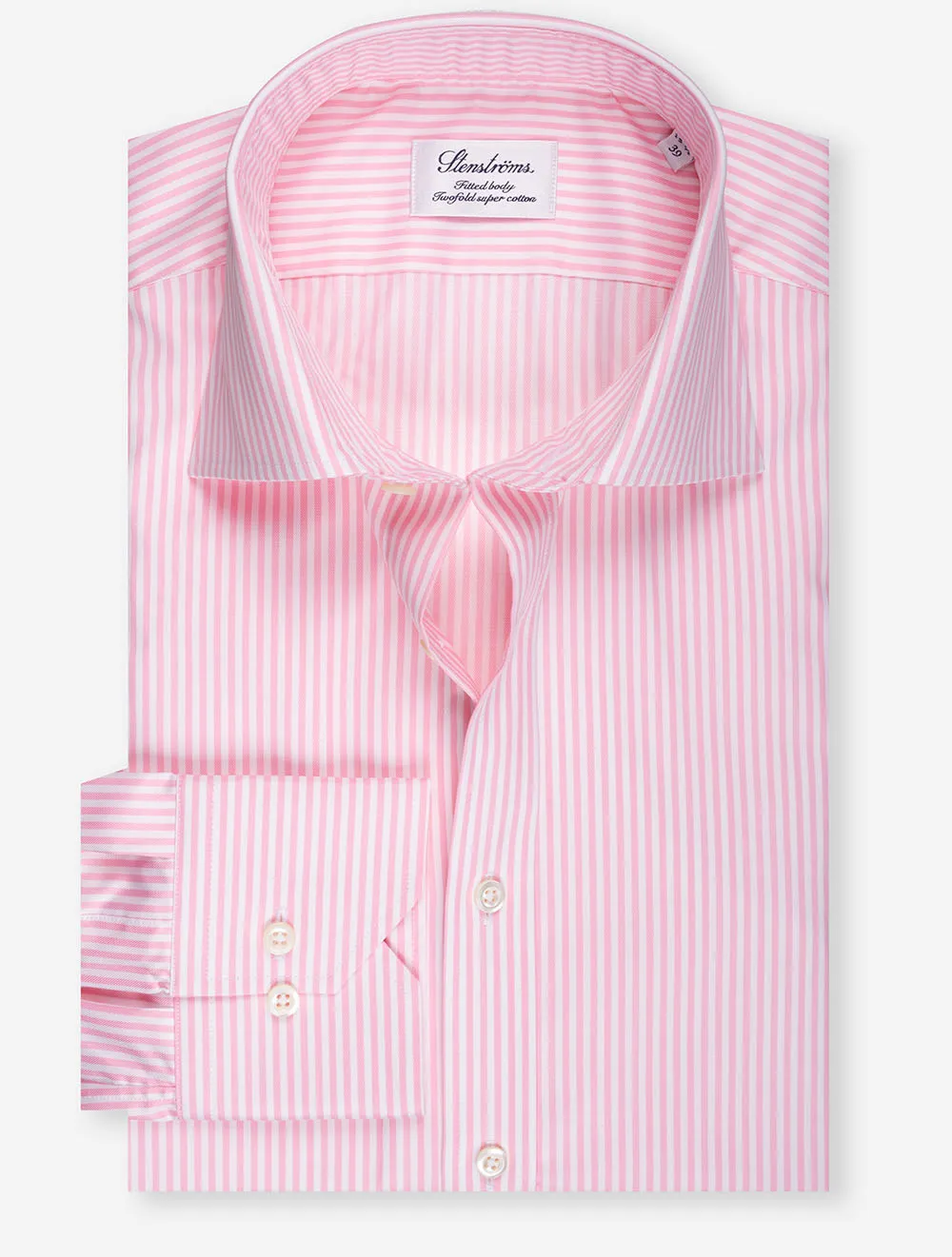 Stripe Fitted Shirt Pink