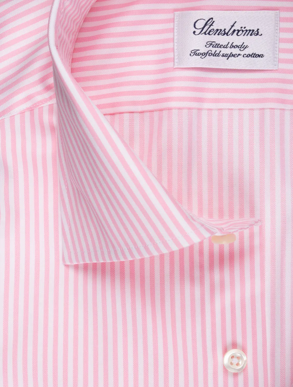 Stripe Fitted Shirt Pink