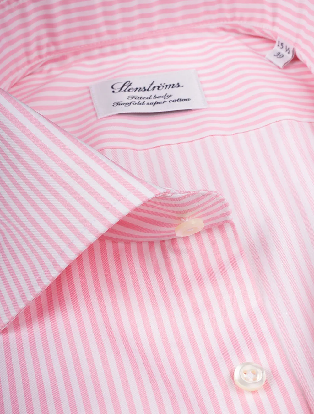 Stripe Fitted Shirt Pink