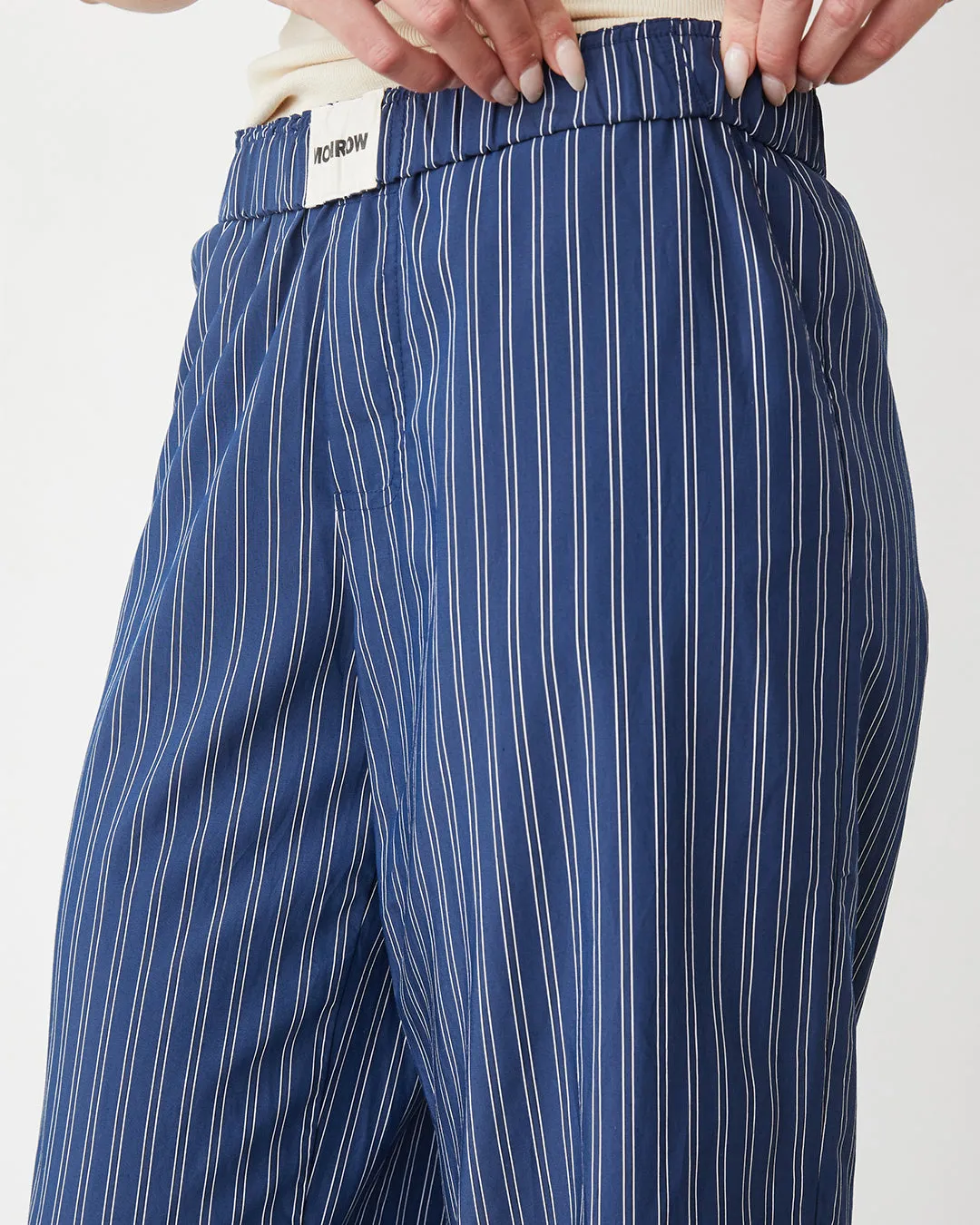 Plaid detail Performance Comfort Stripe Poplin Boxer Pants