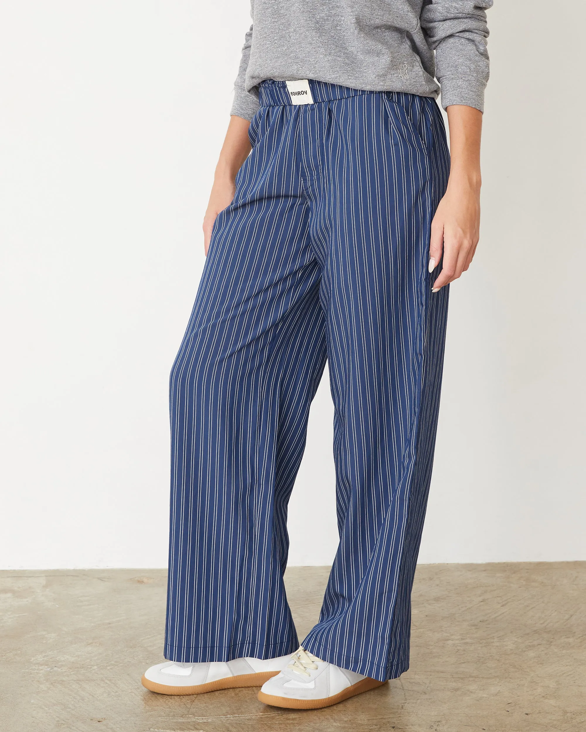 Stripe Poplin Boxer Pants Cool Comfort