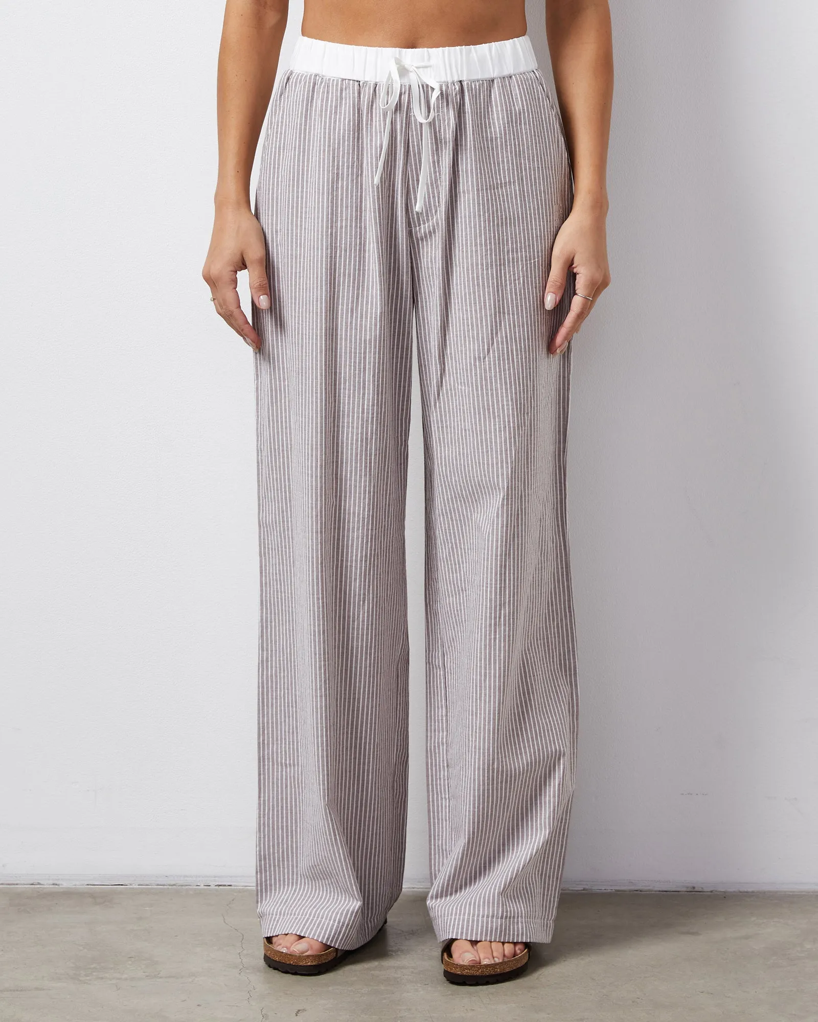 Stripe Poplin Pant Multi Panel Cut Snag Resistant Surface