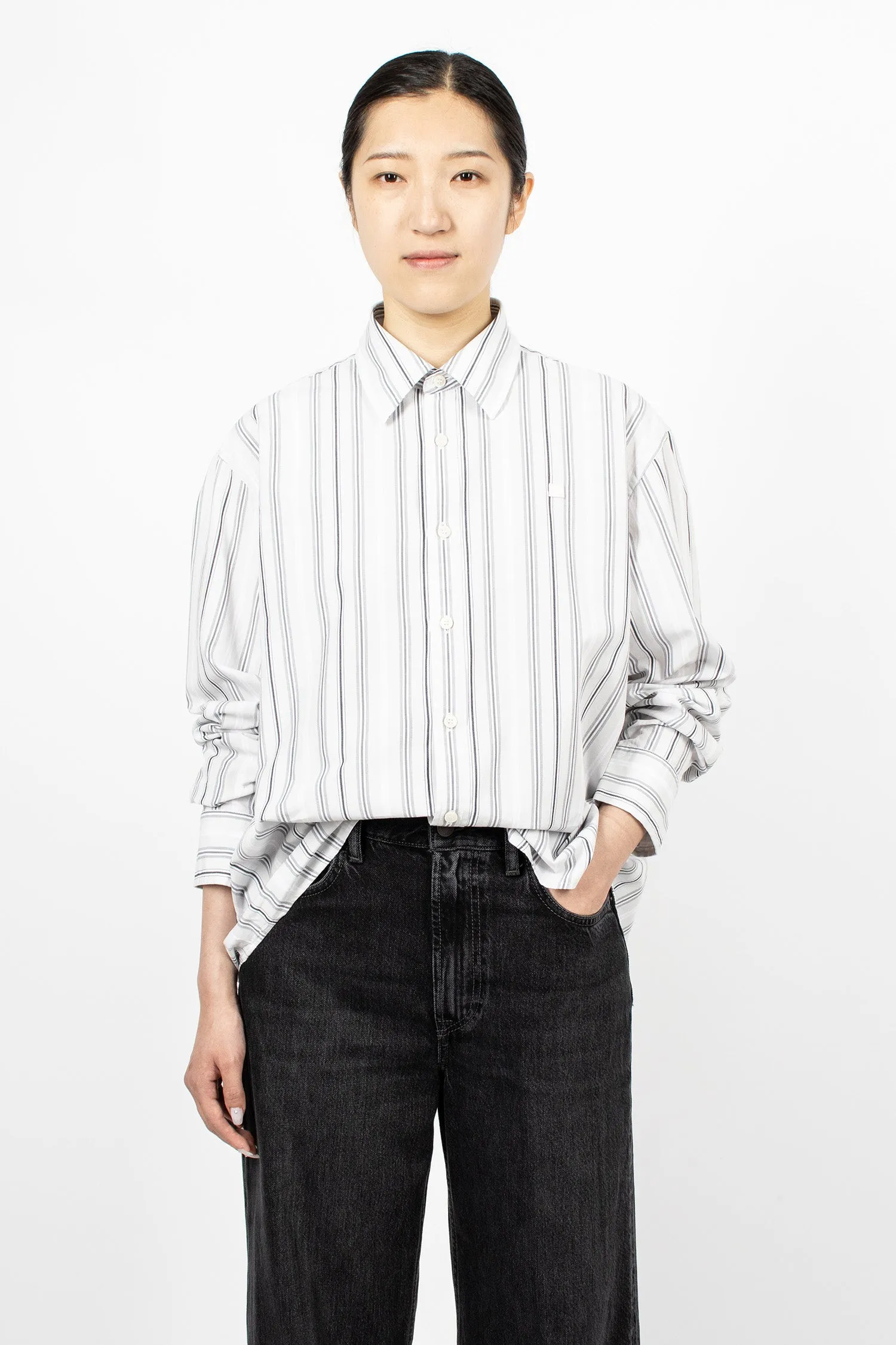 Stripe Shirt Grey/Light Pink