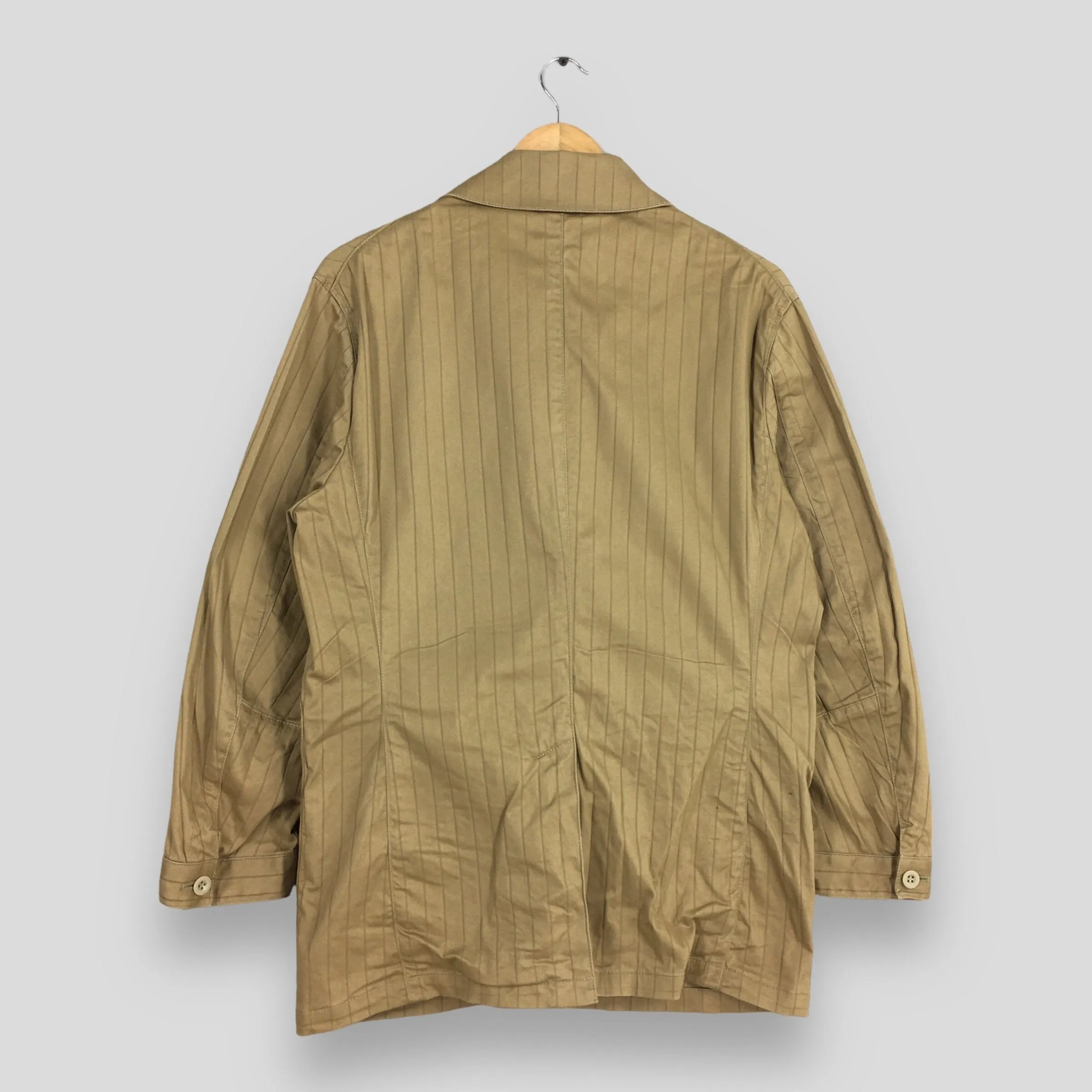 Striped Brown Labor Jacket Small