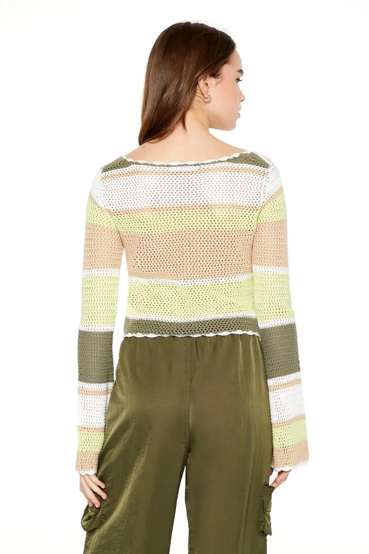Striped Crochet Sweater