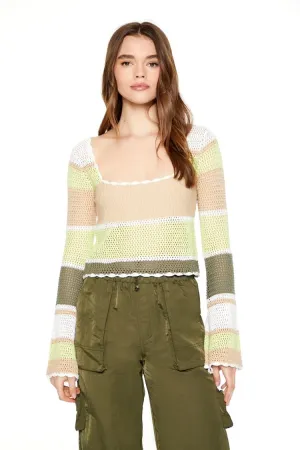 Striped Crochet Sweater