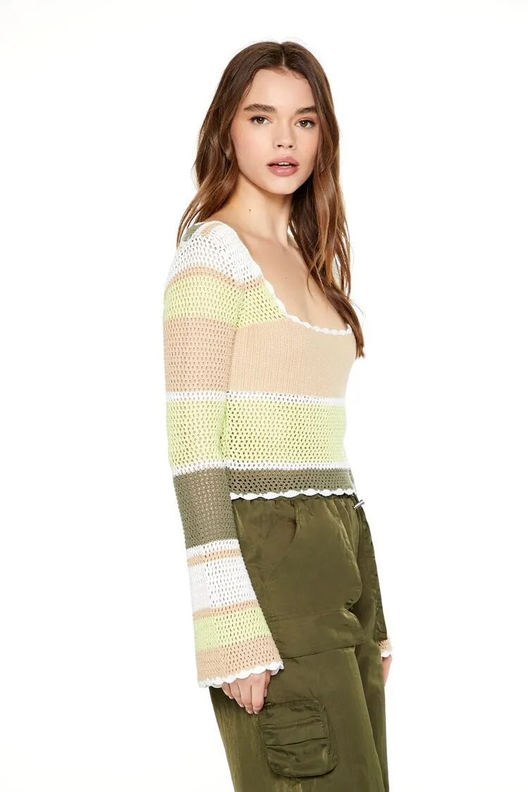 Striped Crochet Sweater
