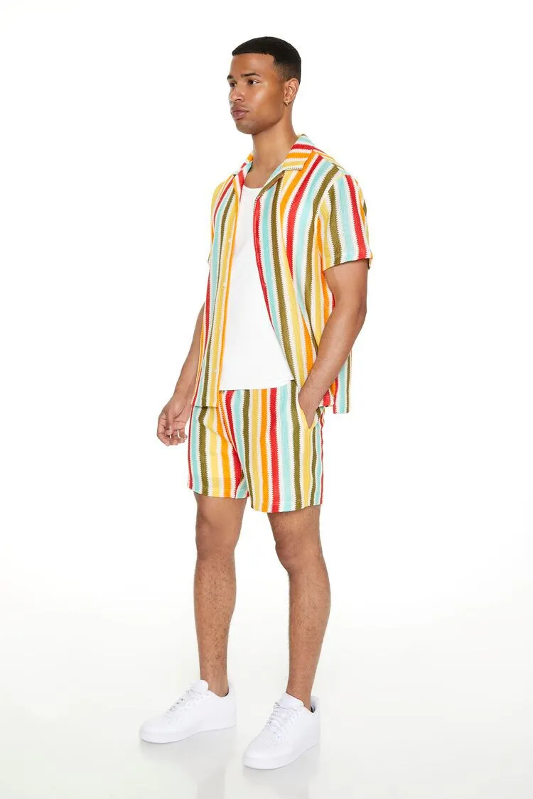 Striped Drawstring Shorts