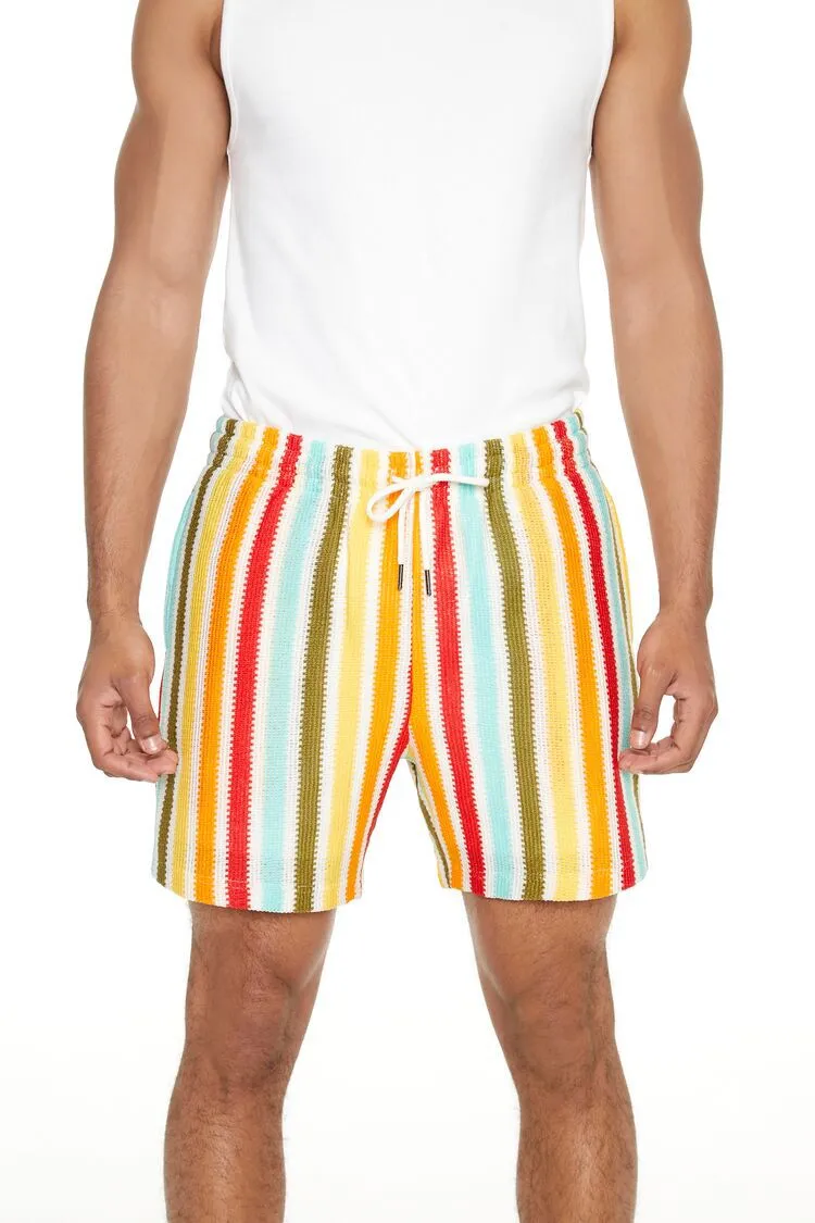 Striped Drawstring Shorts