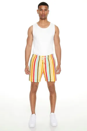 Striped Drawstring Shorts
