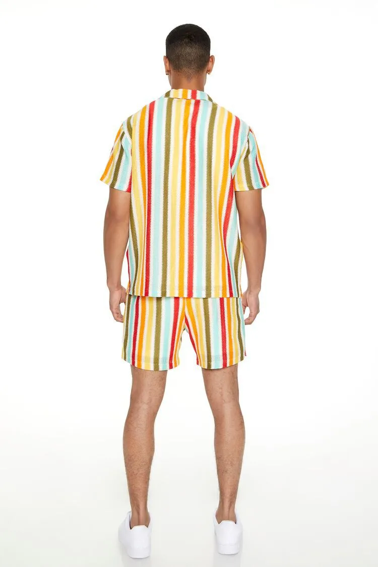 Striped Drawstring Shorts