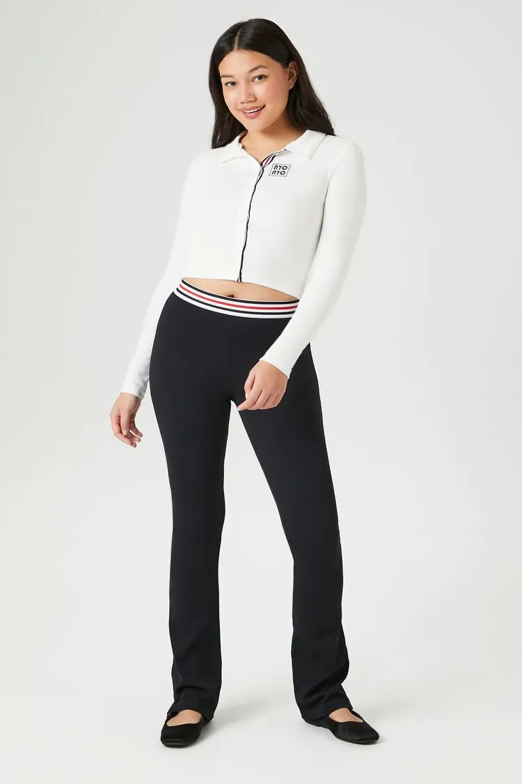 Striped High-Rise Leggings