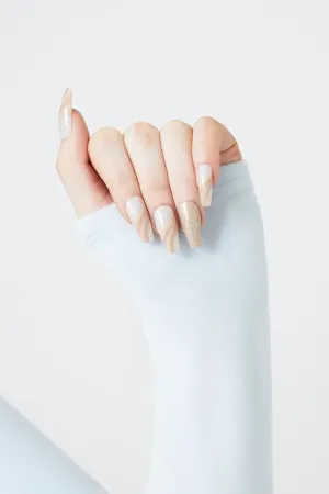 Striped Sparkle Press-On Nails