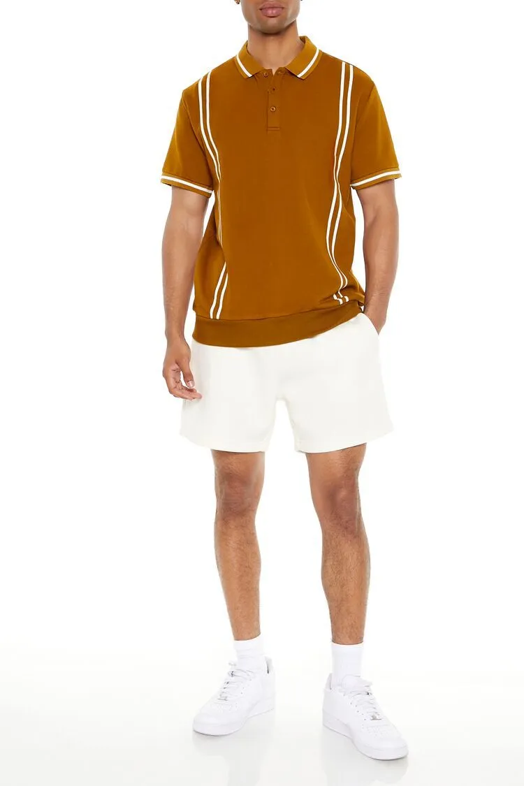 Striped-Trim Polo Shirt