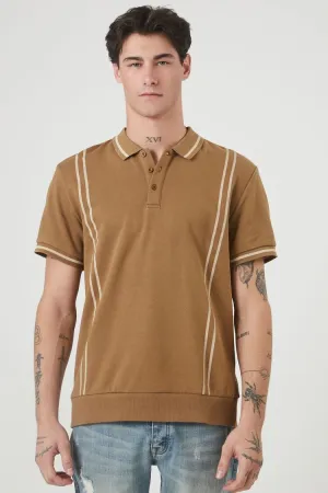 Striped-Trim Polo Shirt