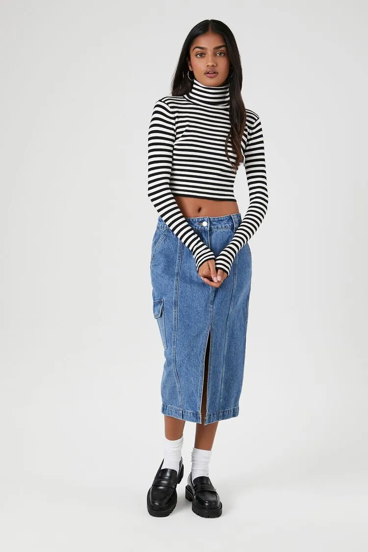 Striped Turtleneck Sweater
