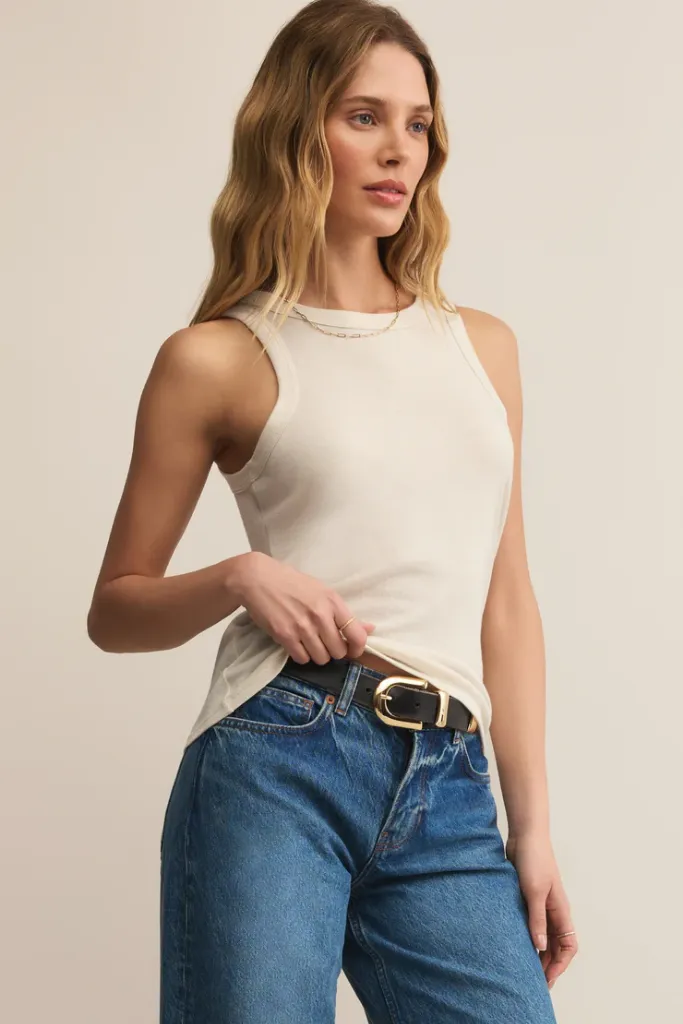 Microfiber Technology Select Airy Tank in Crystal by Z Supply