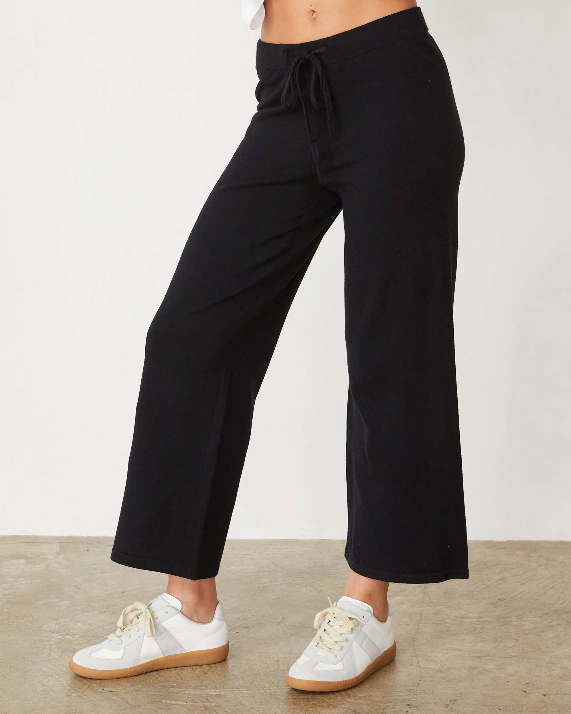 Light Soft Knit Crop Lounge Pant FlexibleStretchWeave Soft Brush Lining