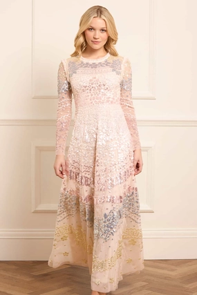 Angeline Sequin Gown Applique-Detail