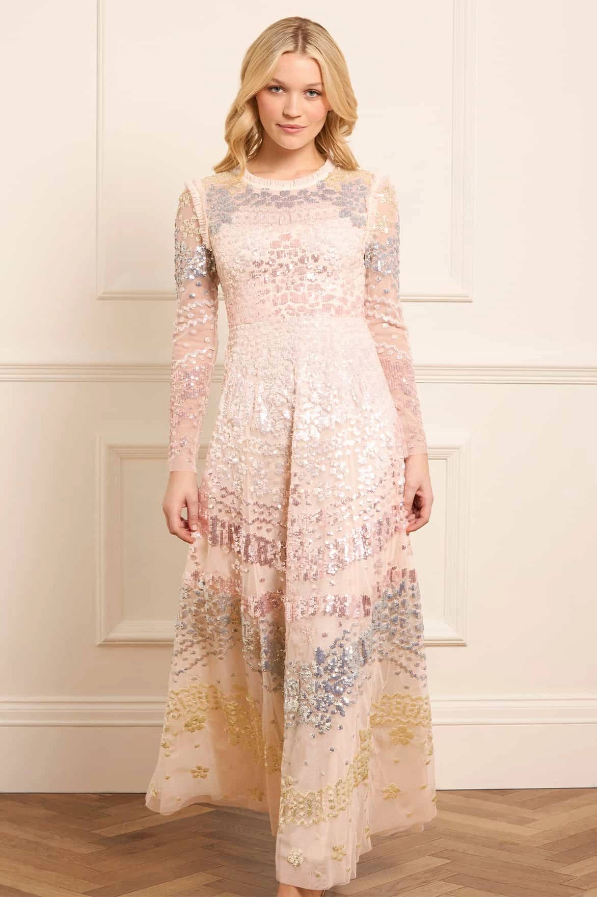 Angeline Sequin Gown Applique-Detail