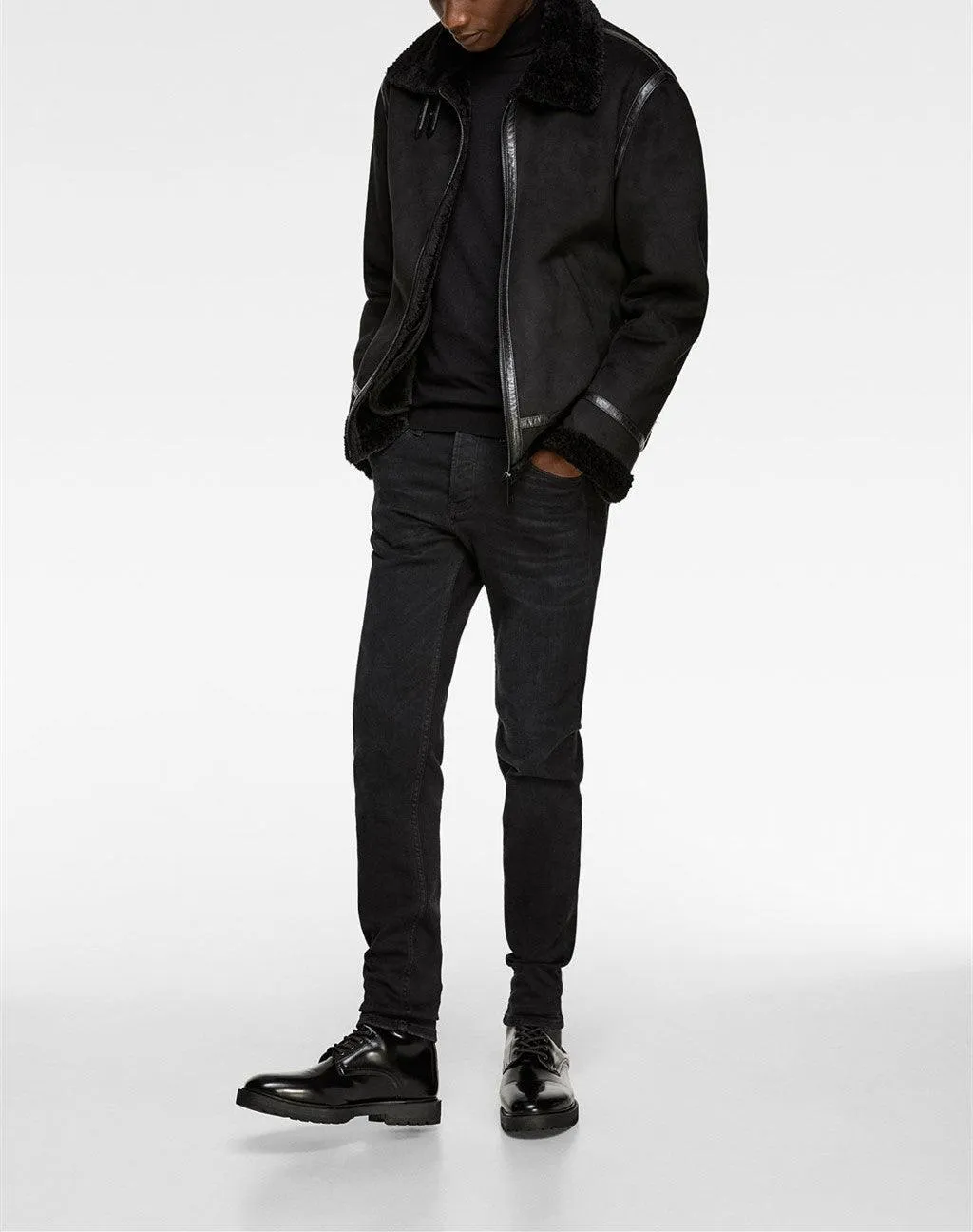 Suede Lapel Jacket – Soft Winter Coat with Casual Elegance in Solid Colors