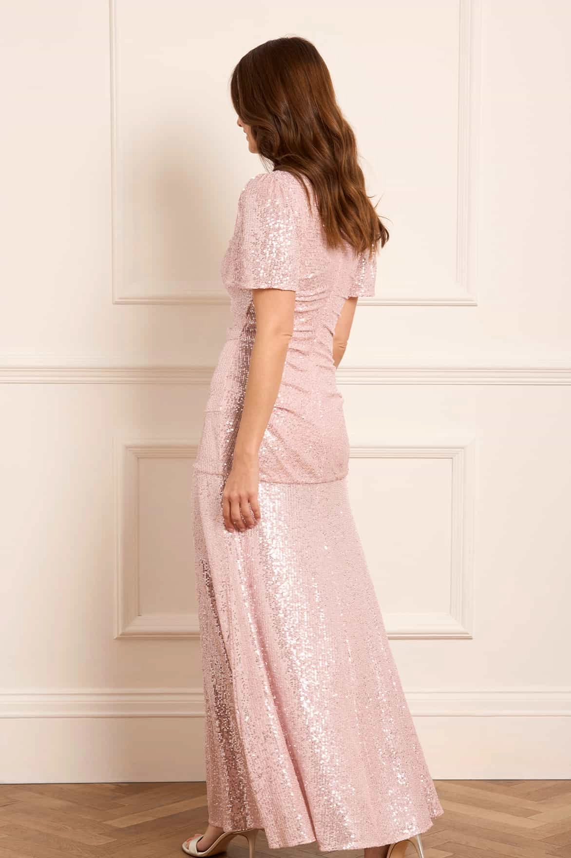 Wedding-Guest Valentina Round Neck Gown