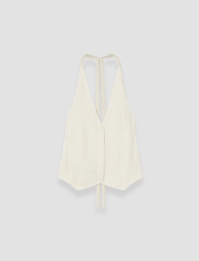 Suez Pleat Jacquard Tie Waistcoat BondedFabric All Season