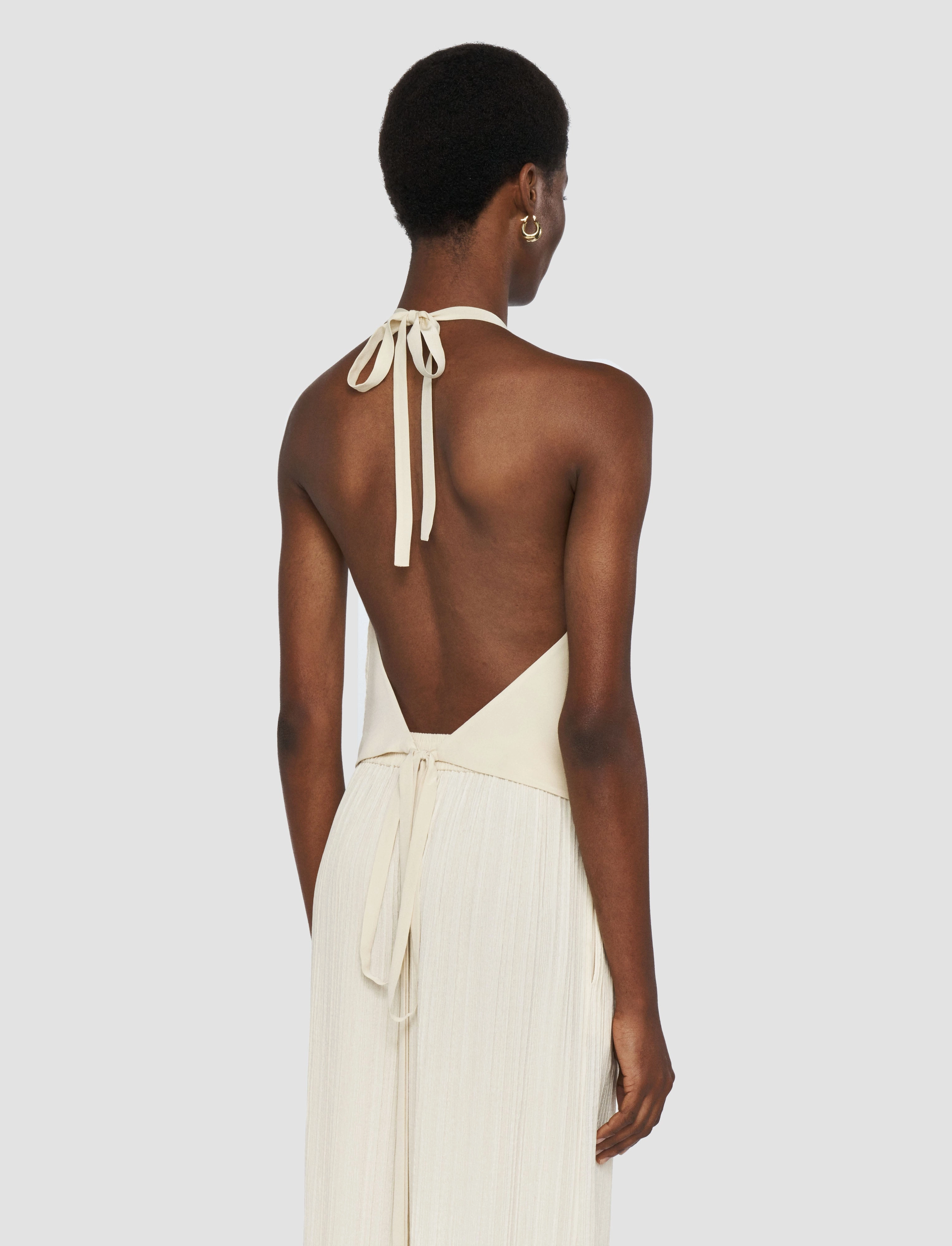 Suez Pleat Jacquard Tie Waistcoat sunrise