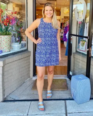 Soft Neutral Summer Skort Dress Small Diana's Dot Navy