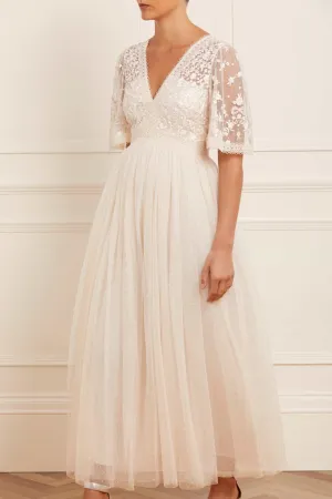 Celestia Ribbon Bodice Ankle Gown elegant design