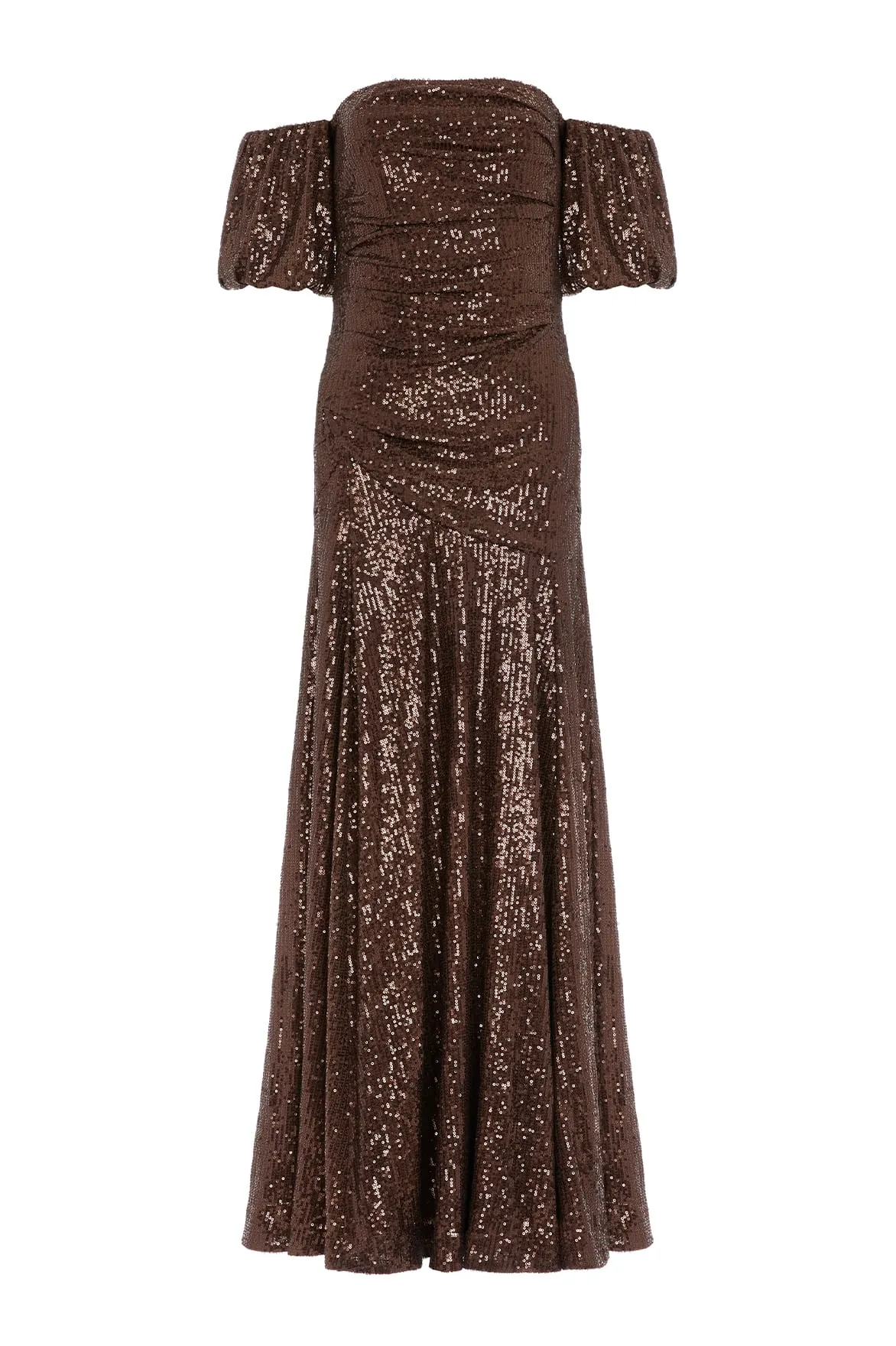 Adjustable-Length Sharp Detail Sunbeam Valentina Off-Shoulder Gown