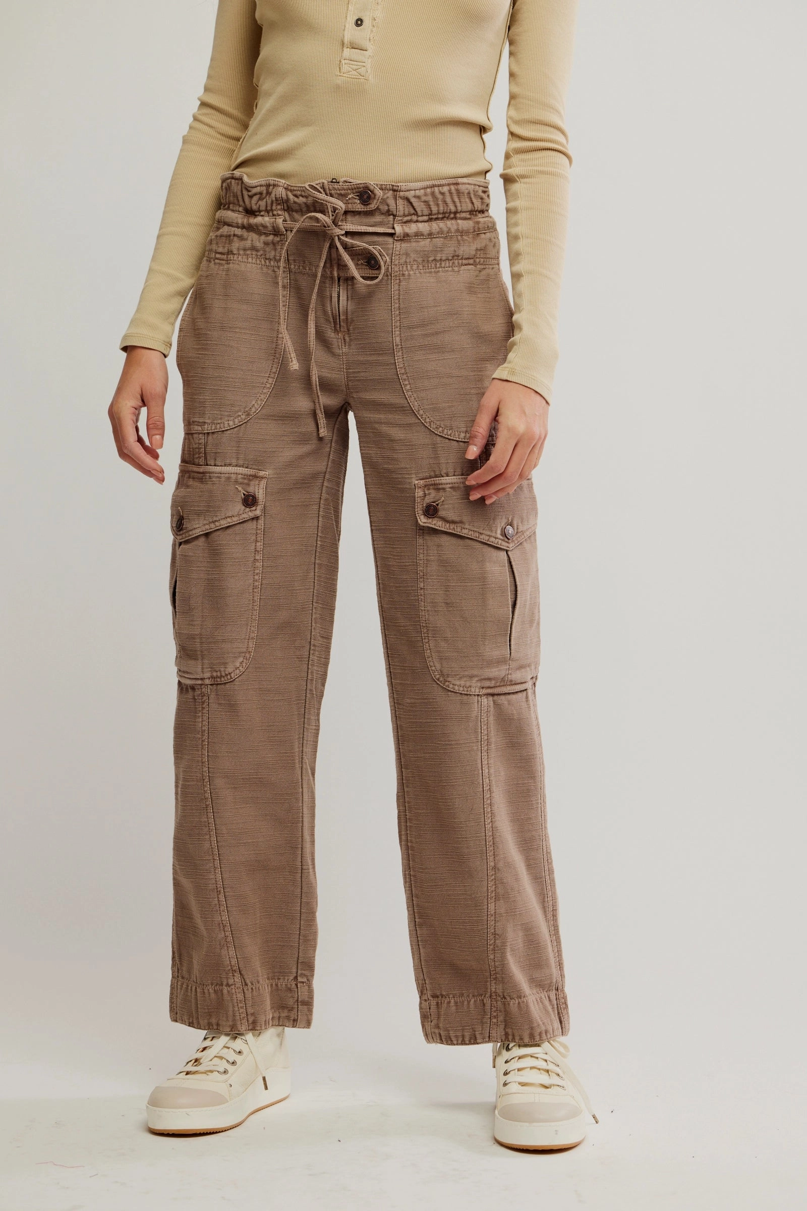 Multipurpose Layering Piece Free People Park Ave Pant in Dusted Cocoa