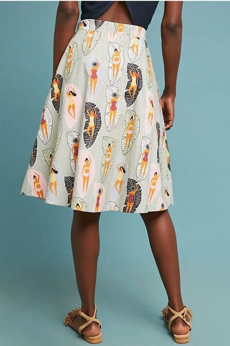 Sunbather Midi Skirt Fit Choice Knitted Fabric